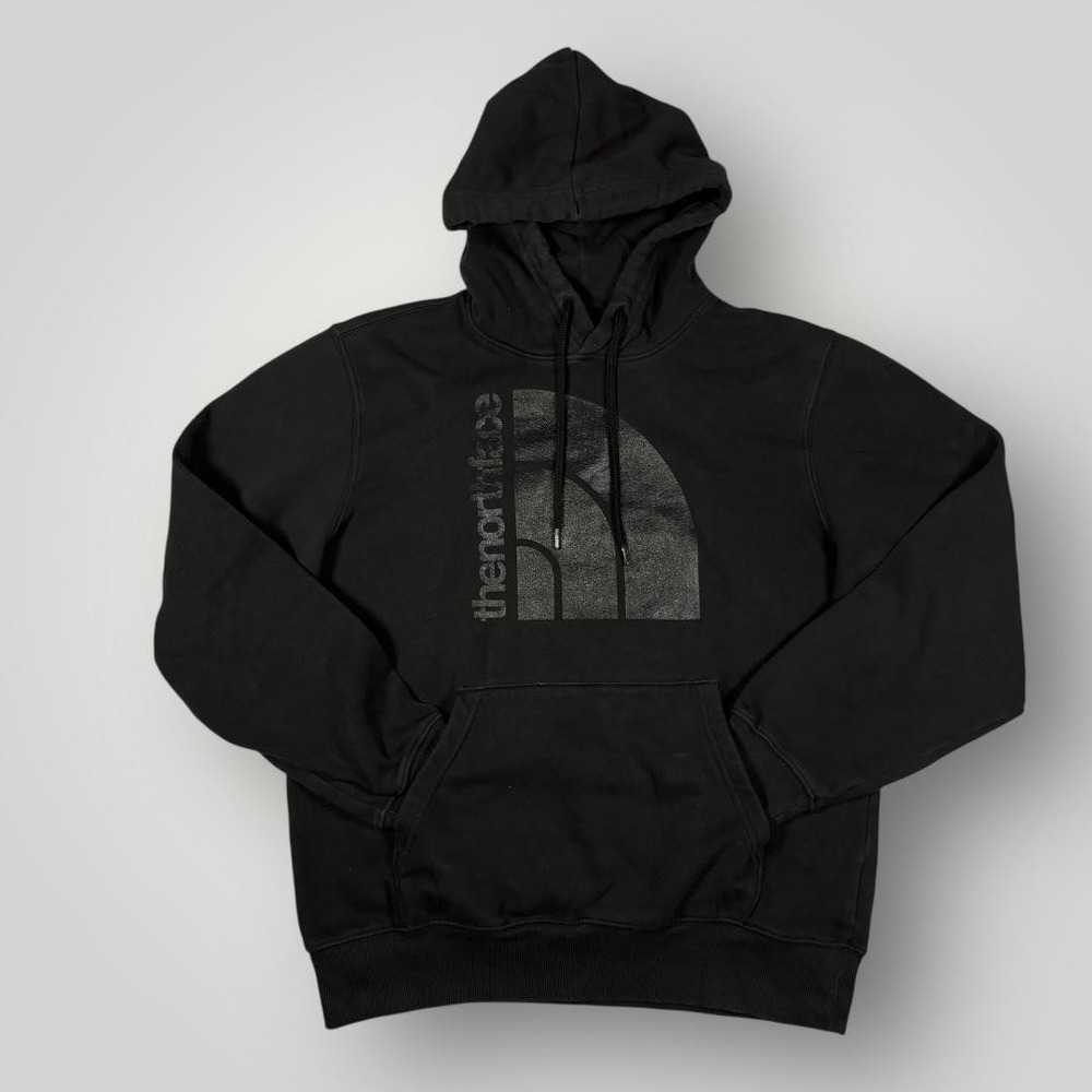 The‎ North Face Hoodie Mens Small Black Logo Graphic Pullover Fleece Sweatshirt